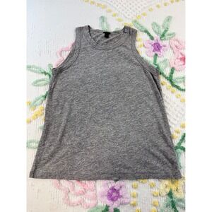 J. Crew Factory Gray Knot Front Cotton Tank Top Sleeveless Tie Tee - Women's XS